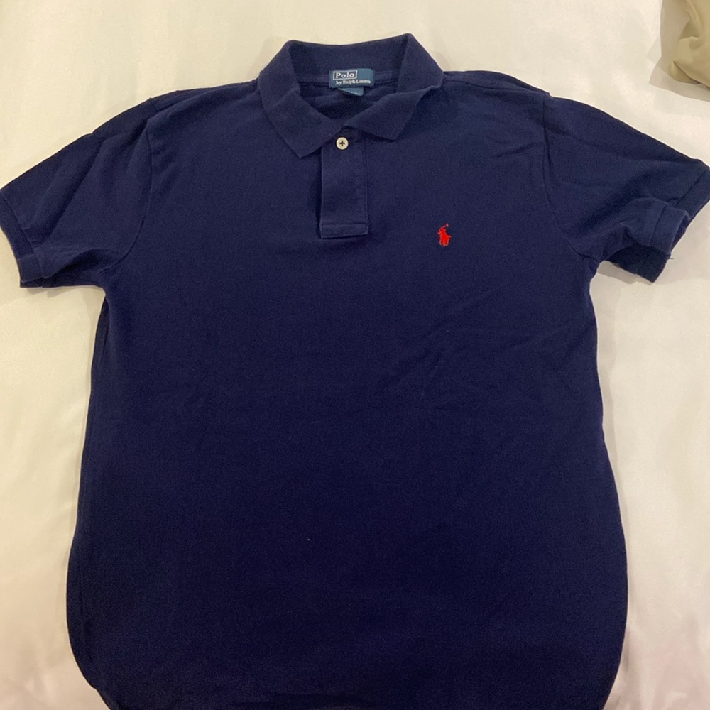 Boys size large 12-14 Ralph Lauren navy polo